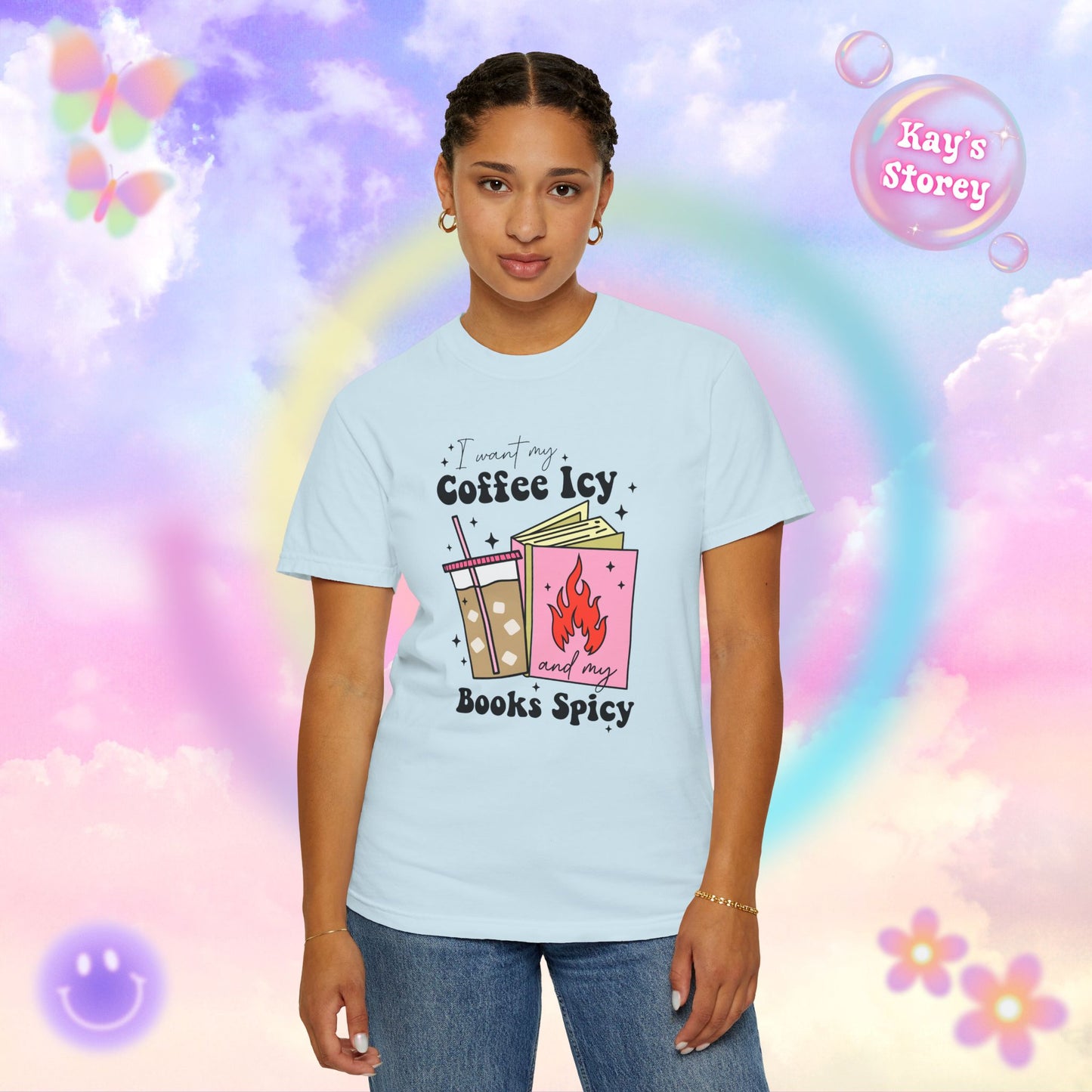 Coffee Icy Books Spicy Comfort Colors T-Shirt