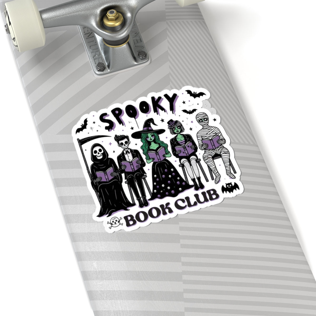 Spooky Book Club Sticker - Kiss-Cut Stickers, Halloween Sticker, Cute Book Club Design, Spooky Sticker, Decorative Sticker for Journals