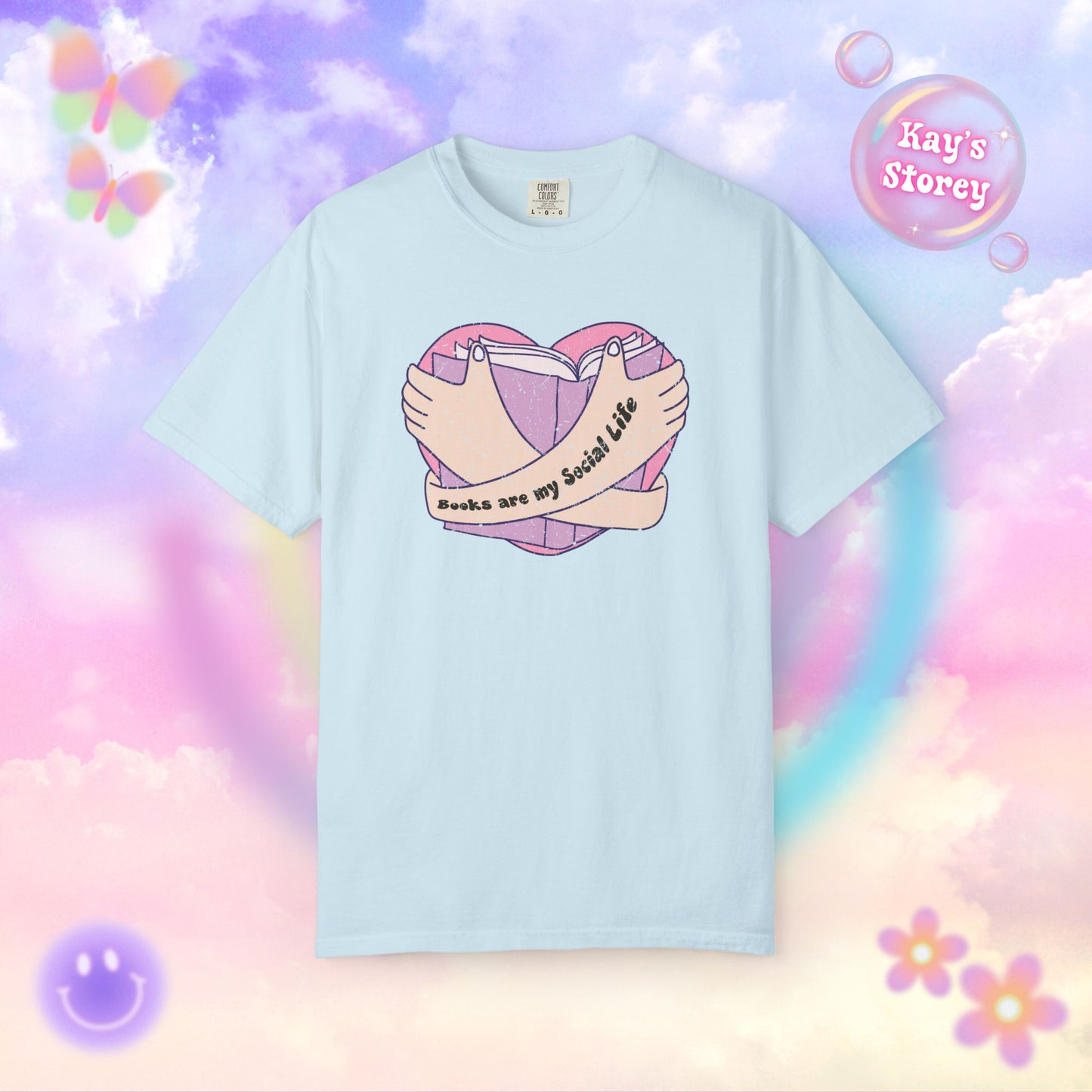 Books Are My Social Life Comfort Colors T-Shirt