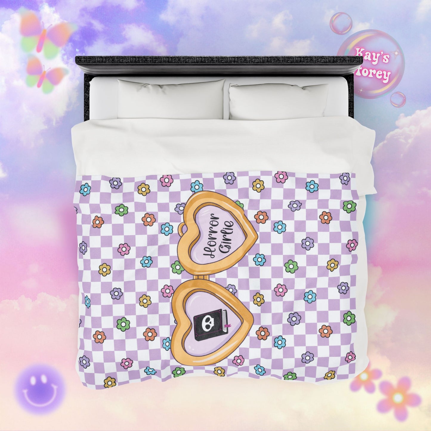 Purple Horror Girlie Velveteen Plush Blanket