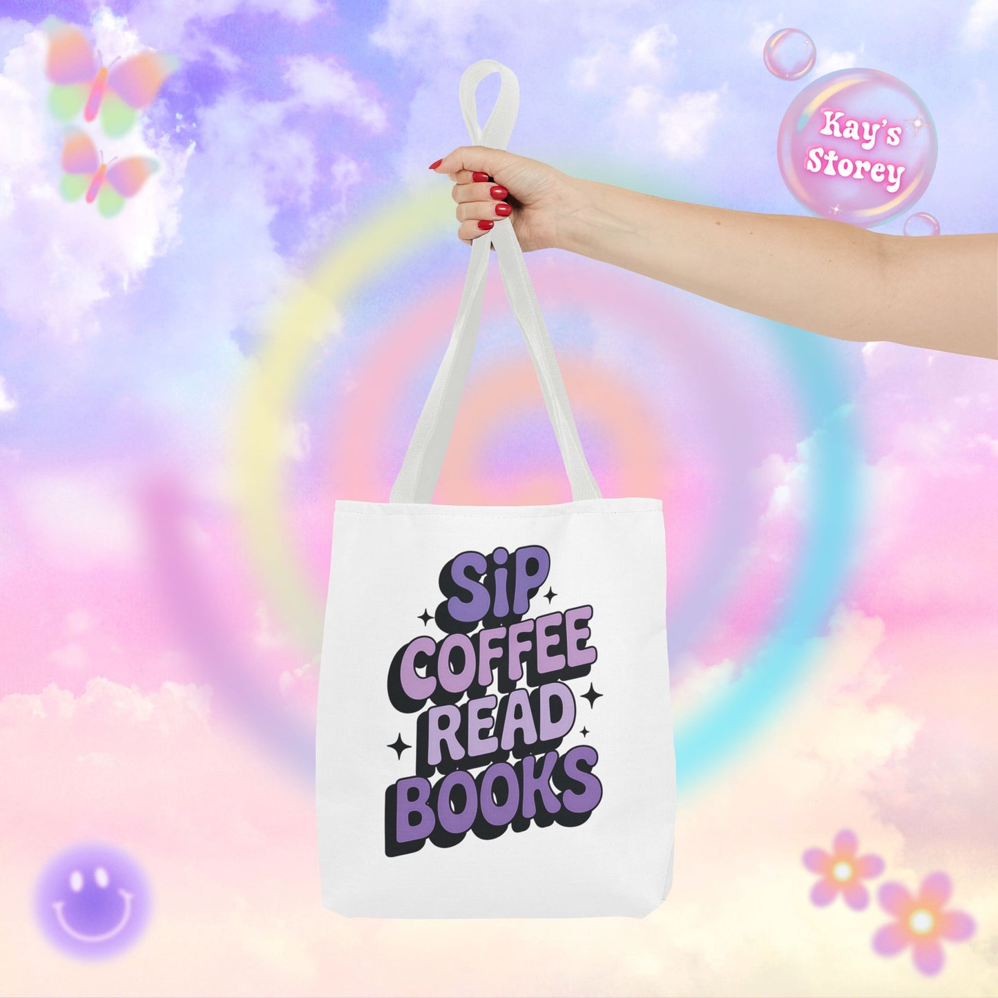 Sip Coffee Read Books Tote Bag