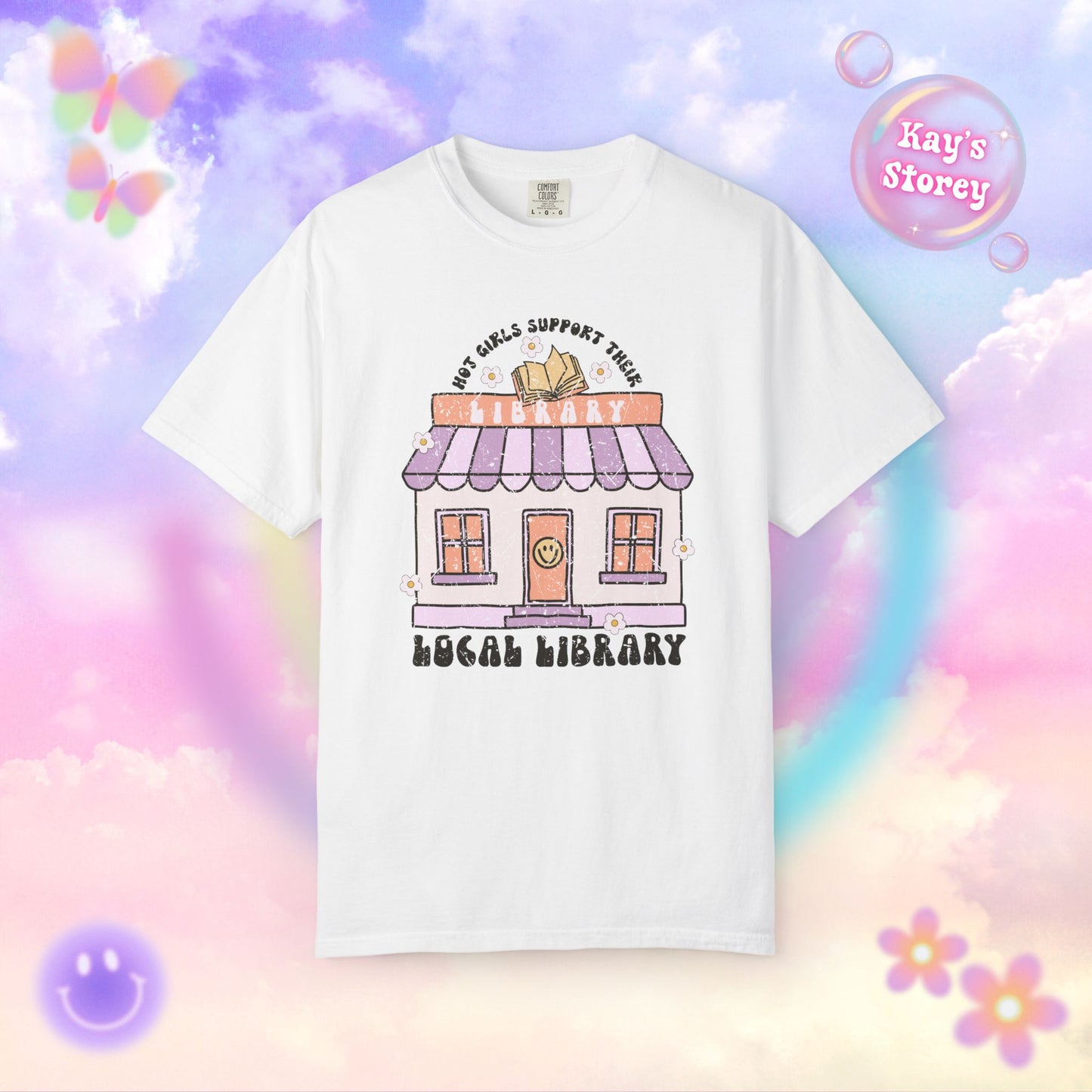 Hot Girls Support Their Local Library Comfort Colors T-Shirt