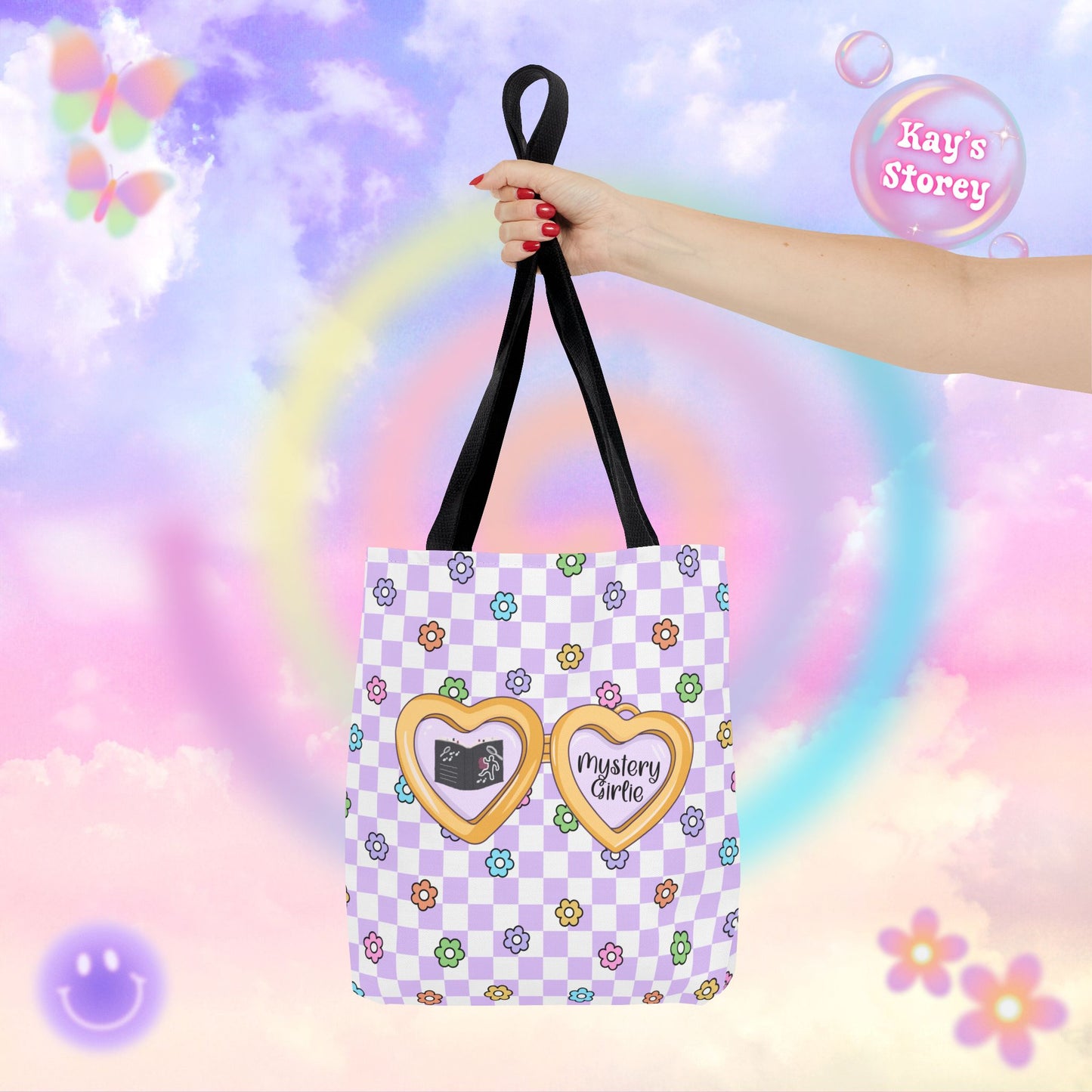 Purple Mystery Girlie Tote Bag