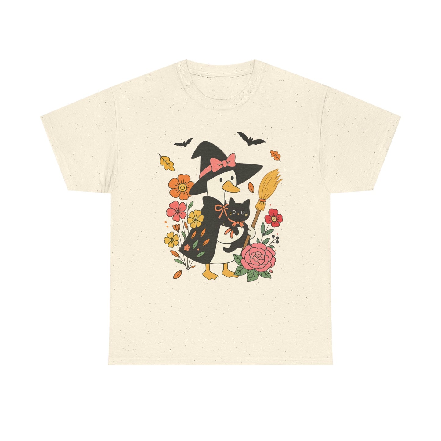 Spooky Goose and Black Cat Tee - Halloween Gift