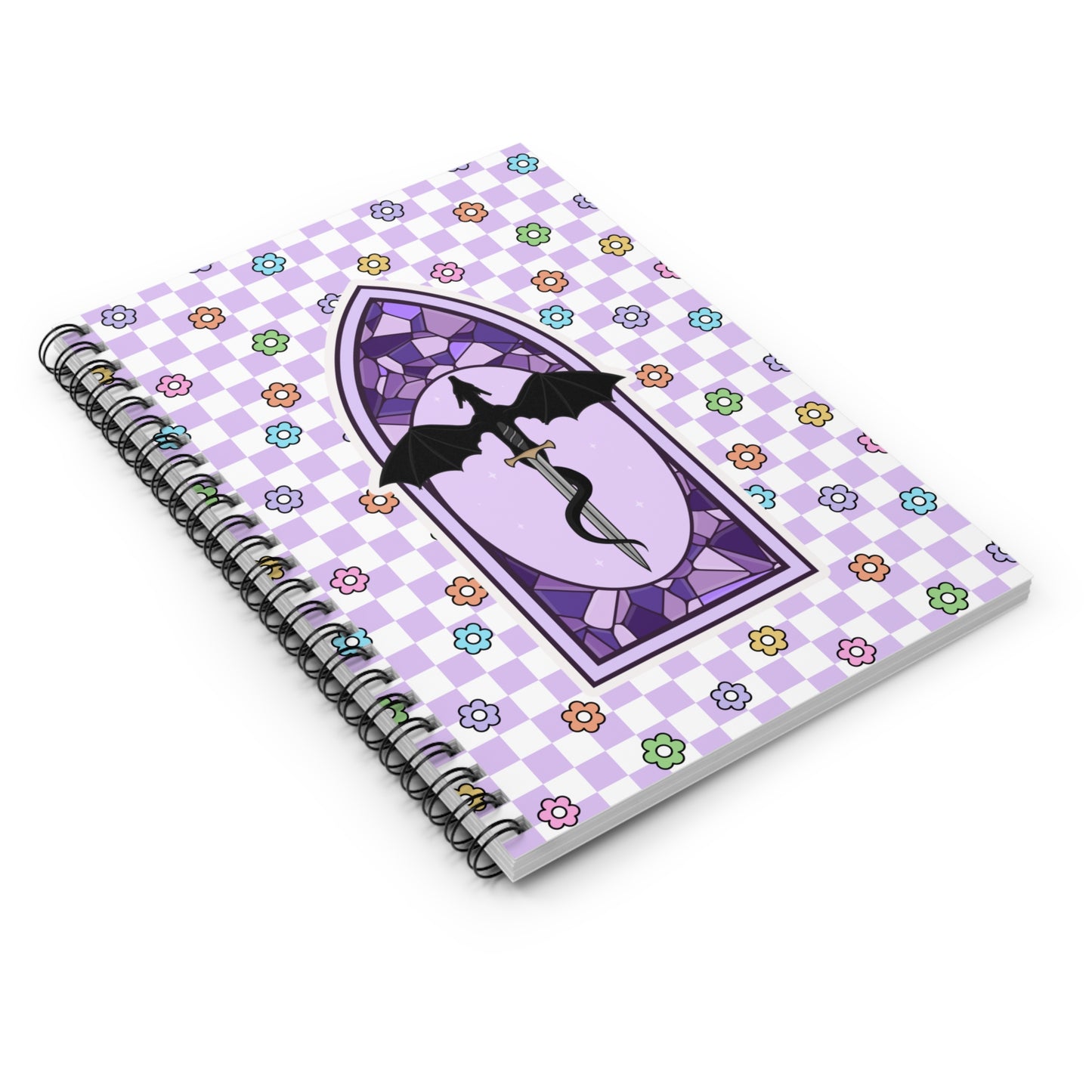 Purple Romantasy Spiral Notebook - Ruled Line