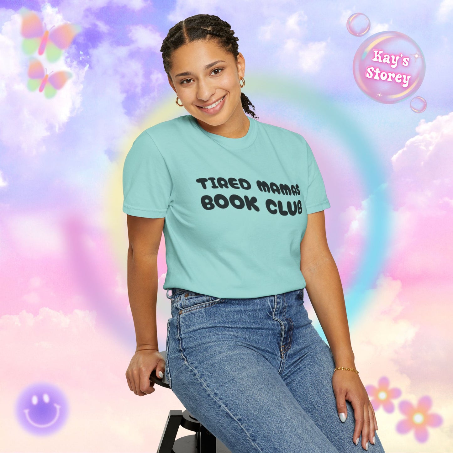 Tired Mamas Book Club Comfort Colors T-Shirt