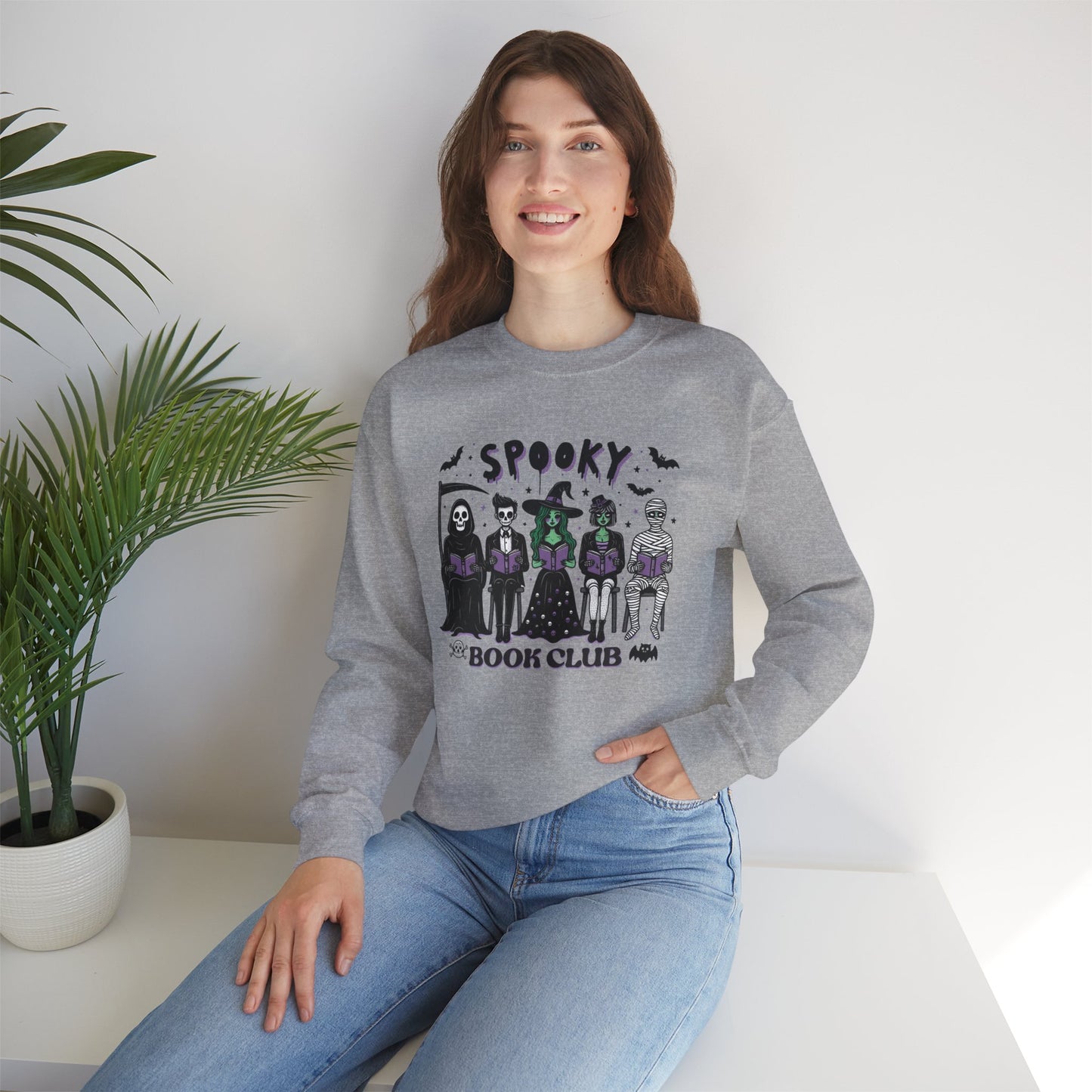 Spooky Book Club Sweatshirt, Long Sleeve Shirt for Spooky Season Bookish Gift,  Halloween Reading Apparel