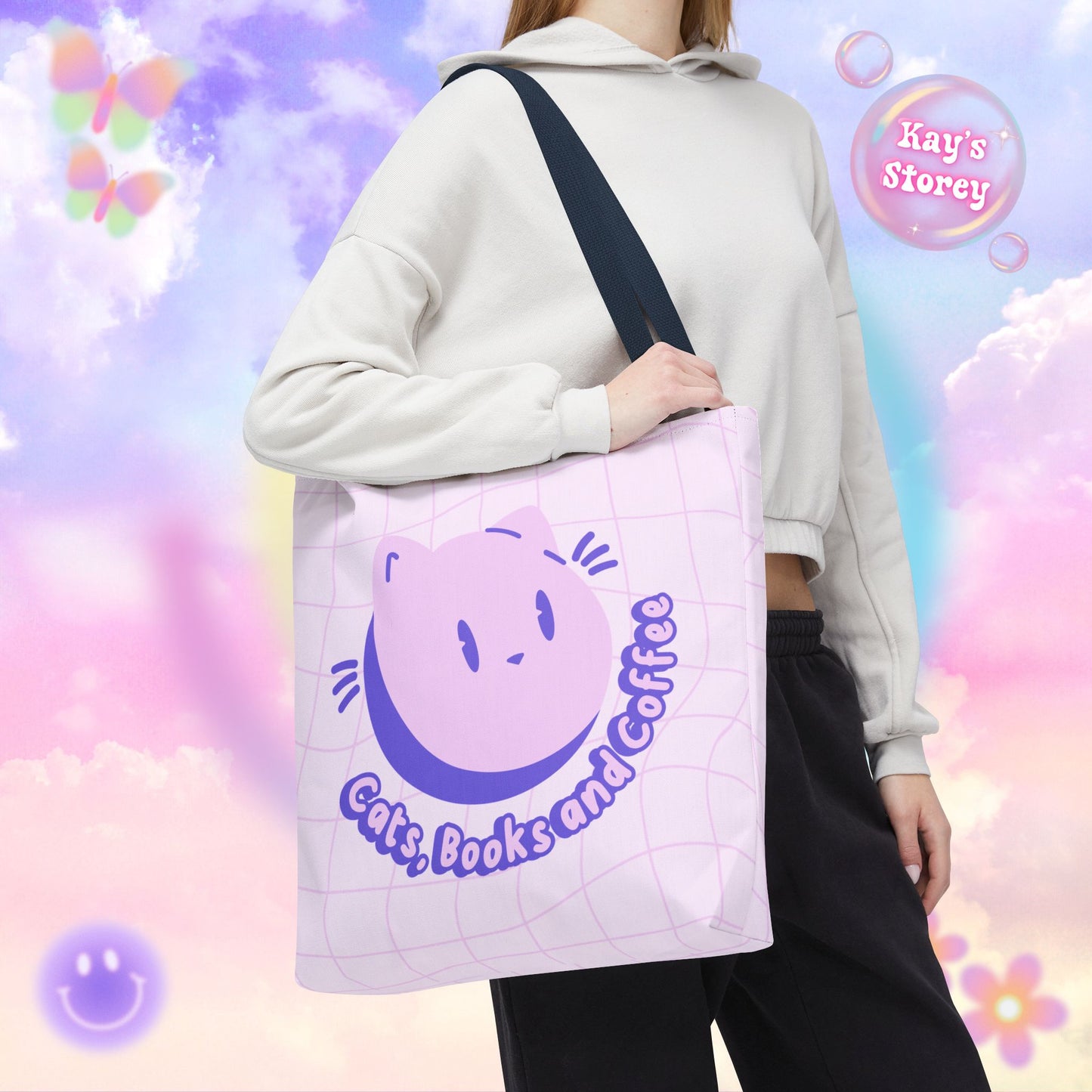 Cats, Books & Coffee Tote Bag