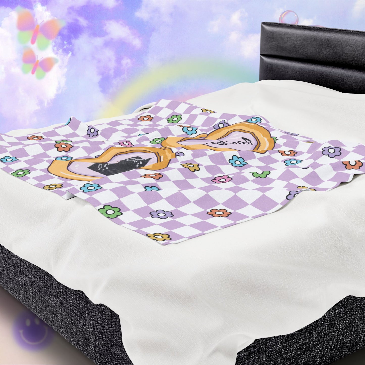 Purple Mystery Girlie Velveteen Plush Blanket