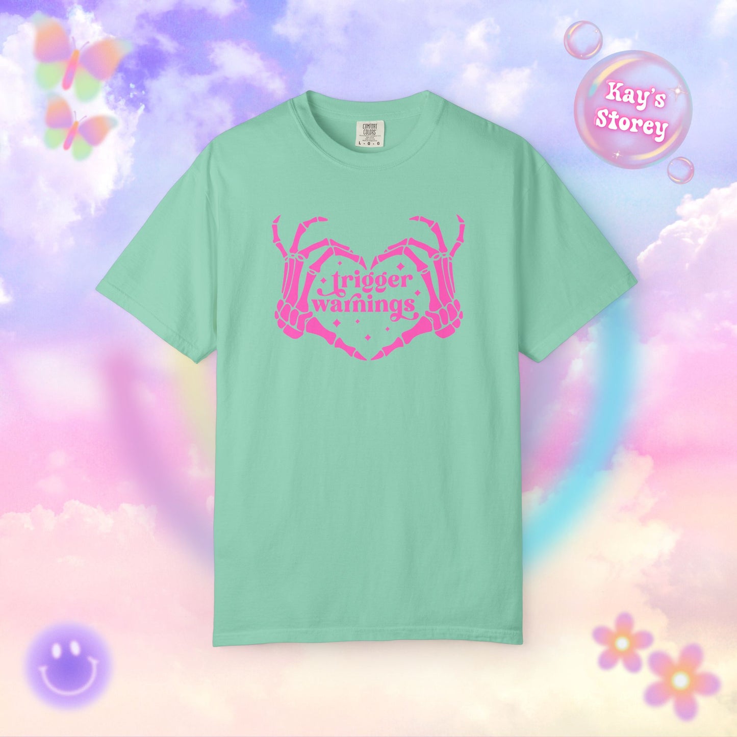 Pink Trigger Warnings Comfort Colors T-Shirt