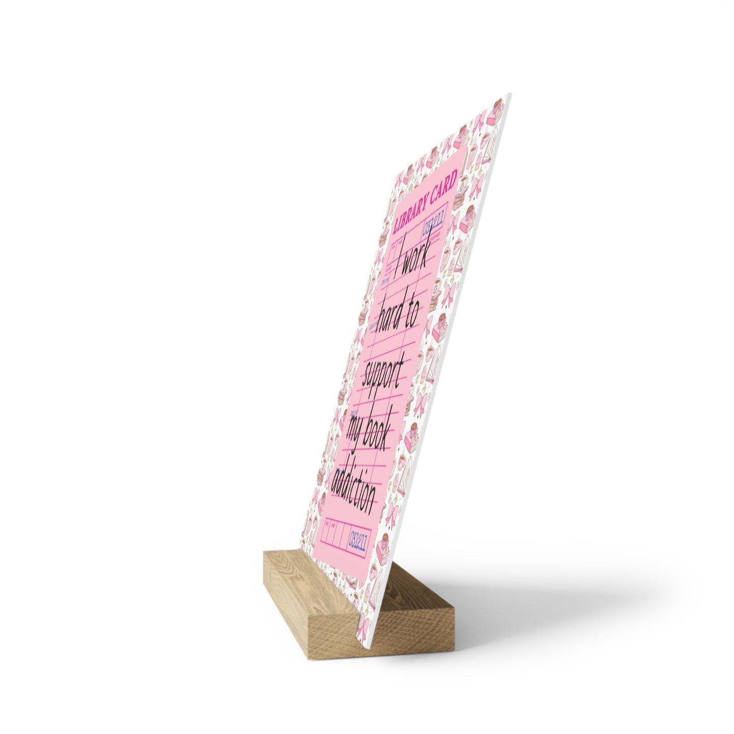 Book Addiction Bookshelf Decor with Stand