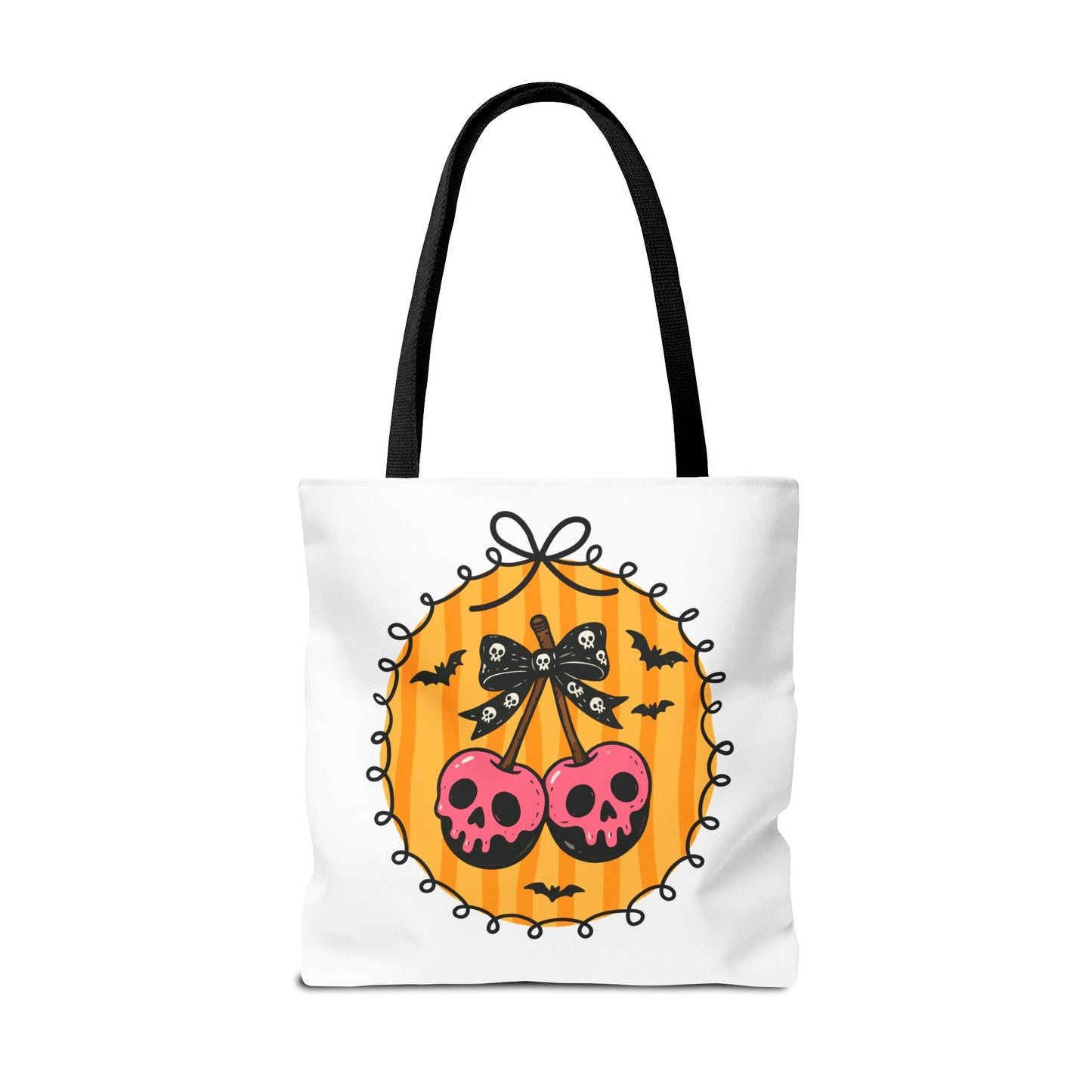 Spooky Season Cherry Skulls Tote Bag