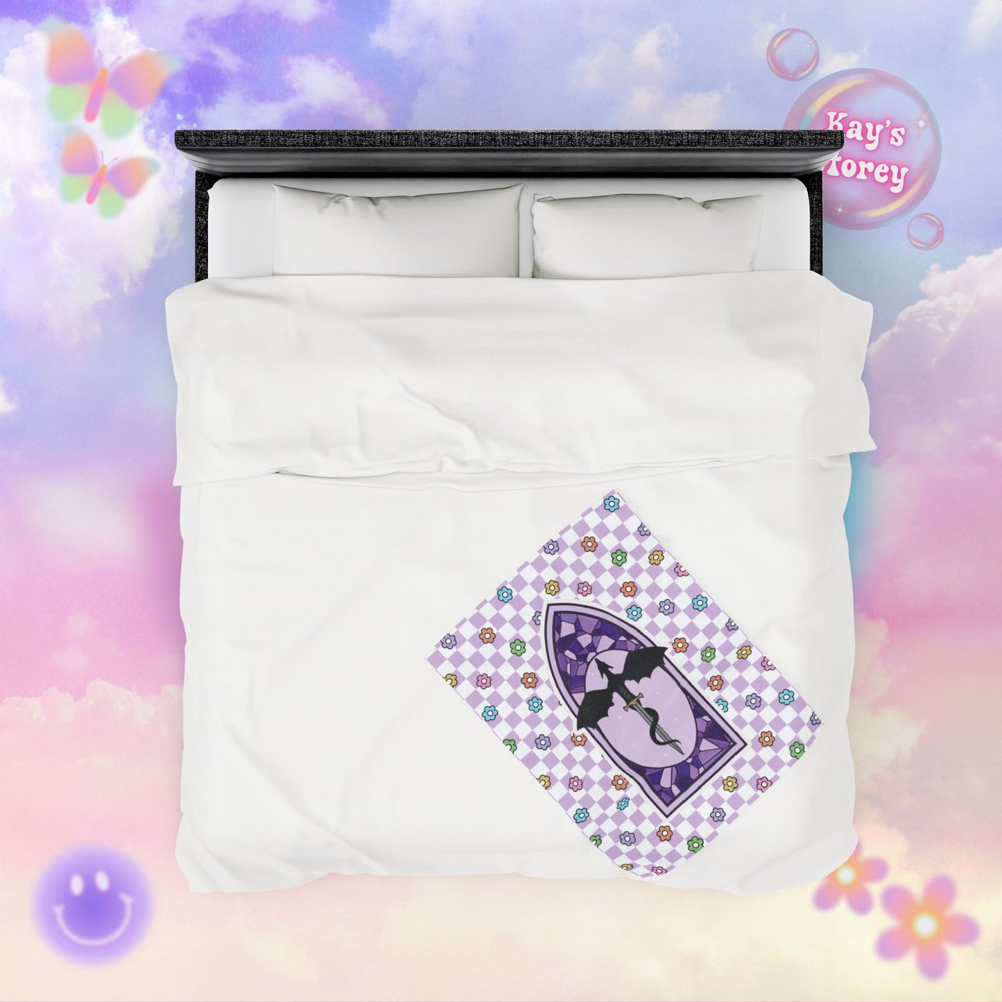 Purple Romantasy Velveteen Plush Blanket