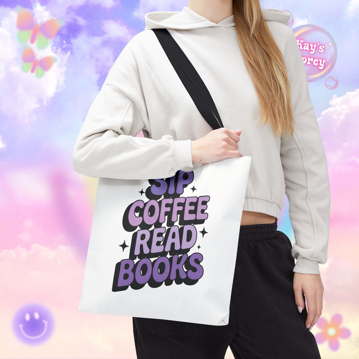 Sip Coffee Read Books Tote Bag