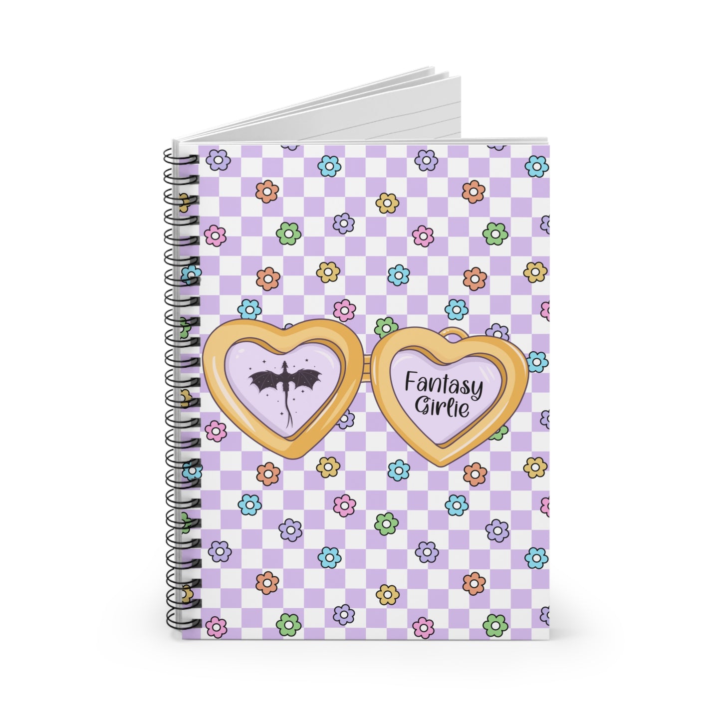 Purple Fantasy Girlie Spiral Notebook - Ruled Line