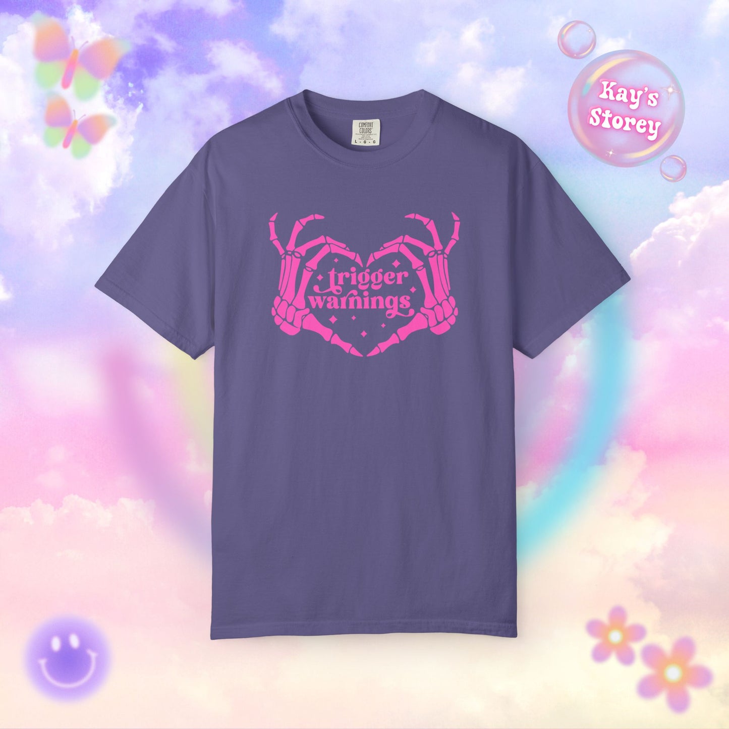 Pink Trigger Warnings Comfort Colors T-Shirt
