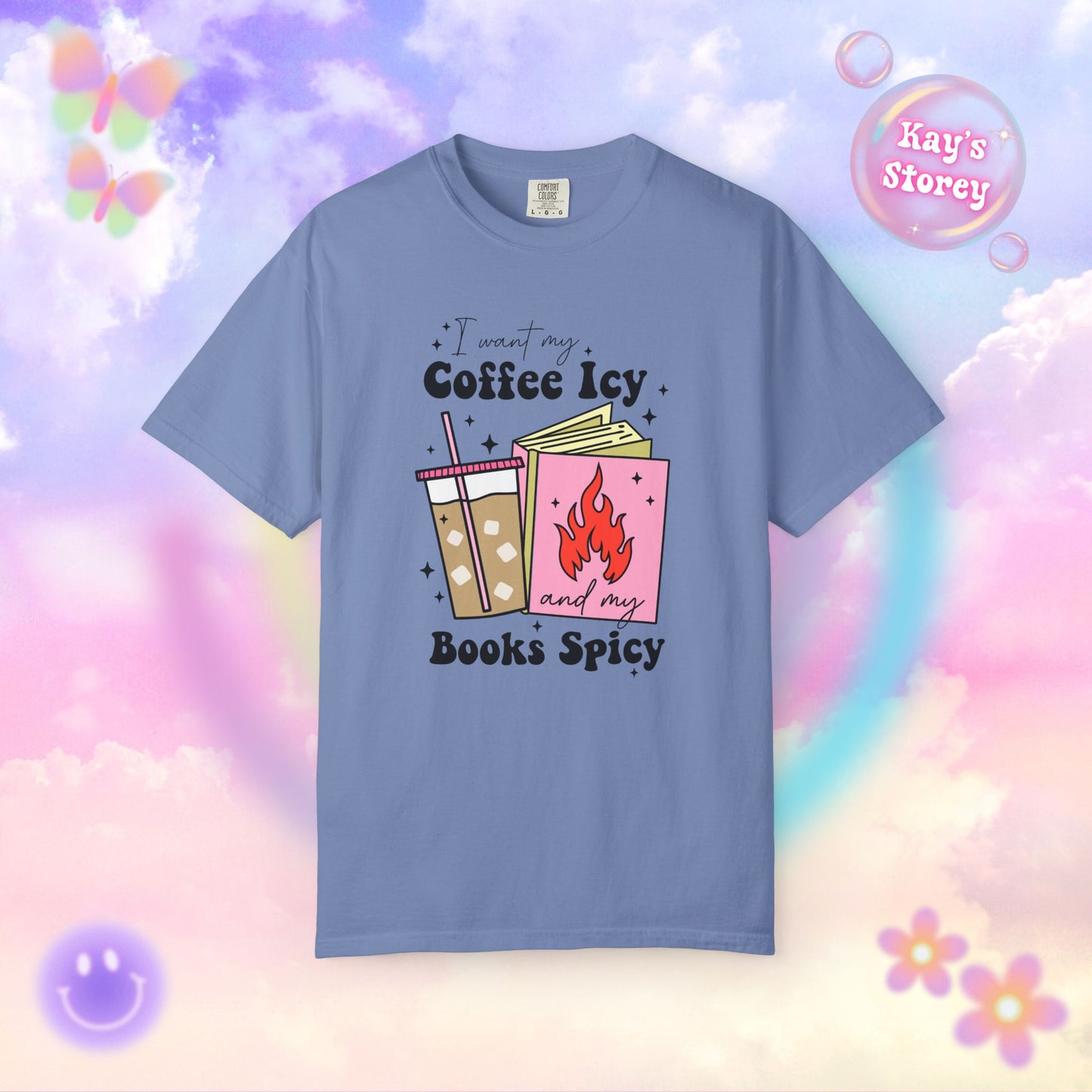 Coffee Icy Books Spicy Comfort Colors T-Shirt
