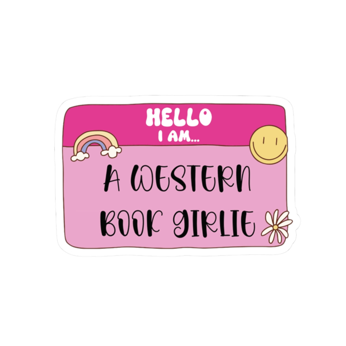 Western Book Girlie Sticker