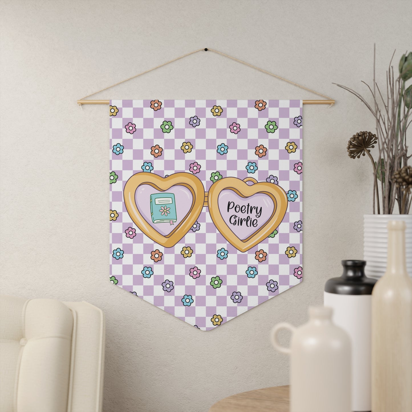 Purple Poetry Girlie Pennant