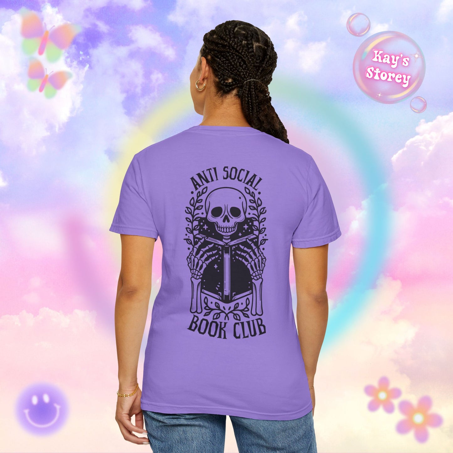 Skeleton Anti Social Comfort Colors T-Shirt