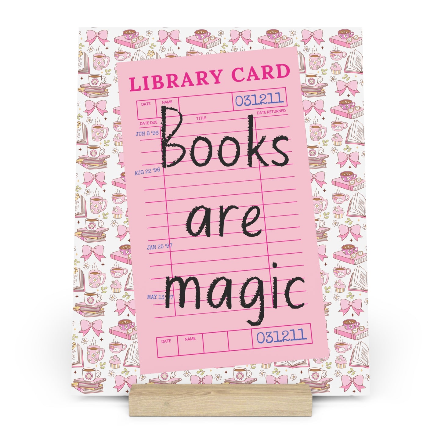 Books Are Magic Bookshelf Decor with Stand
