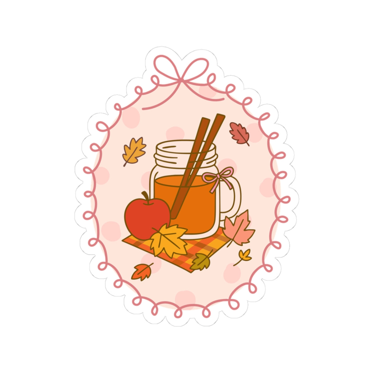 Apple Cider Sticker, Fall Planner Stickers, Book Lover Gifts, Autumn Sticker, Cozy Accessories, Seasonal Sticker