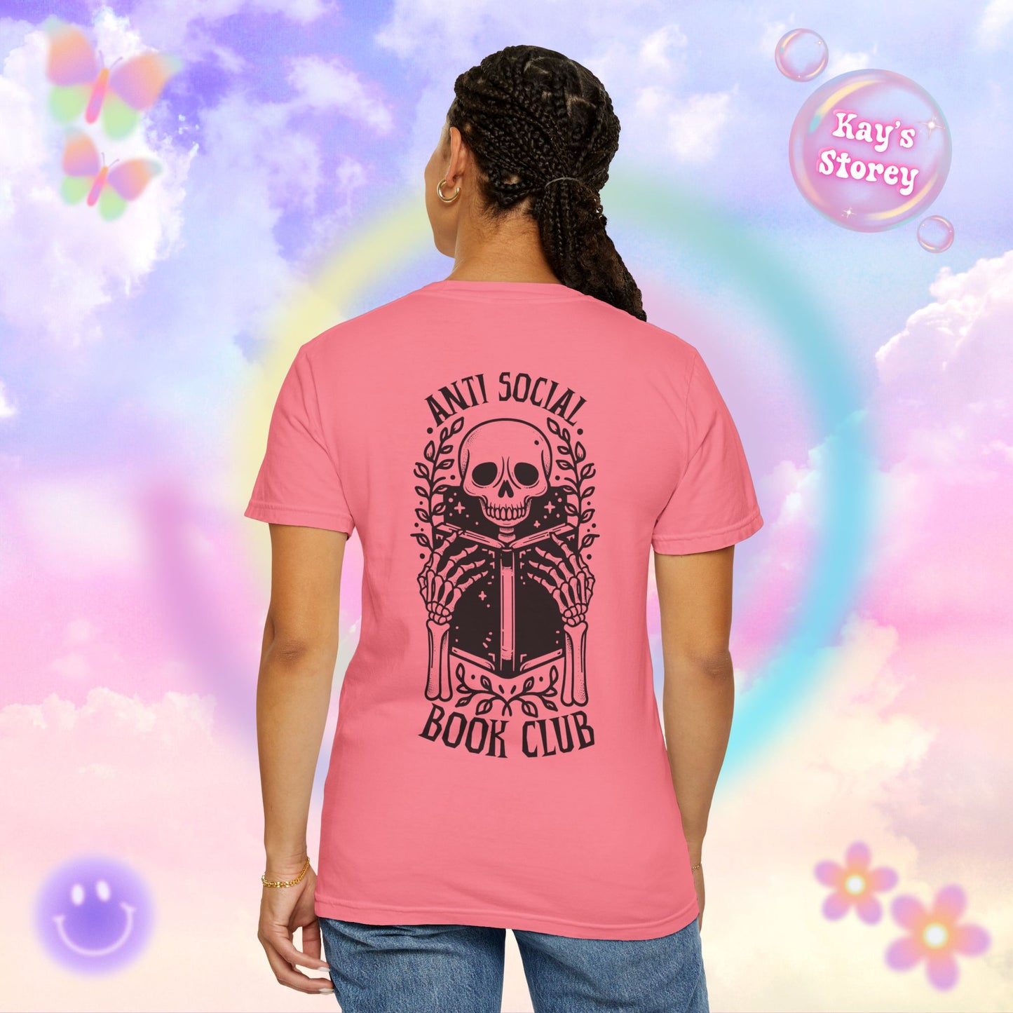 Skeleton Anti Social Comfort Colors T-Shirt