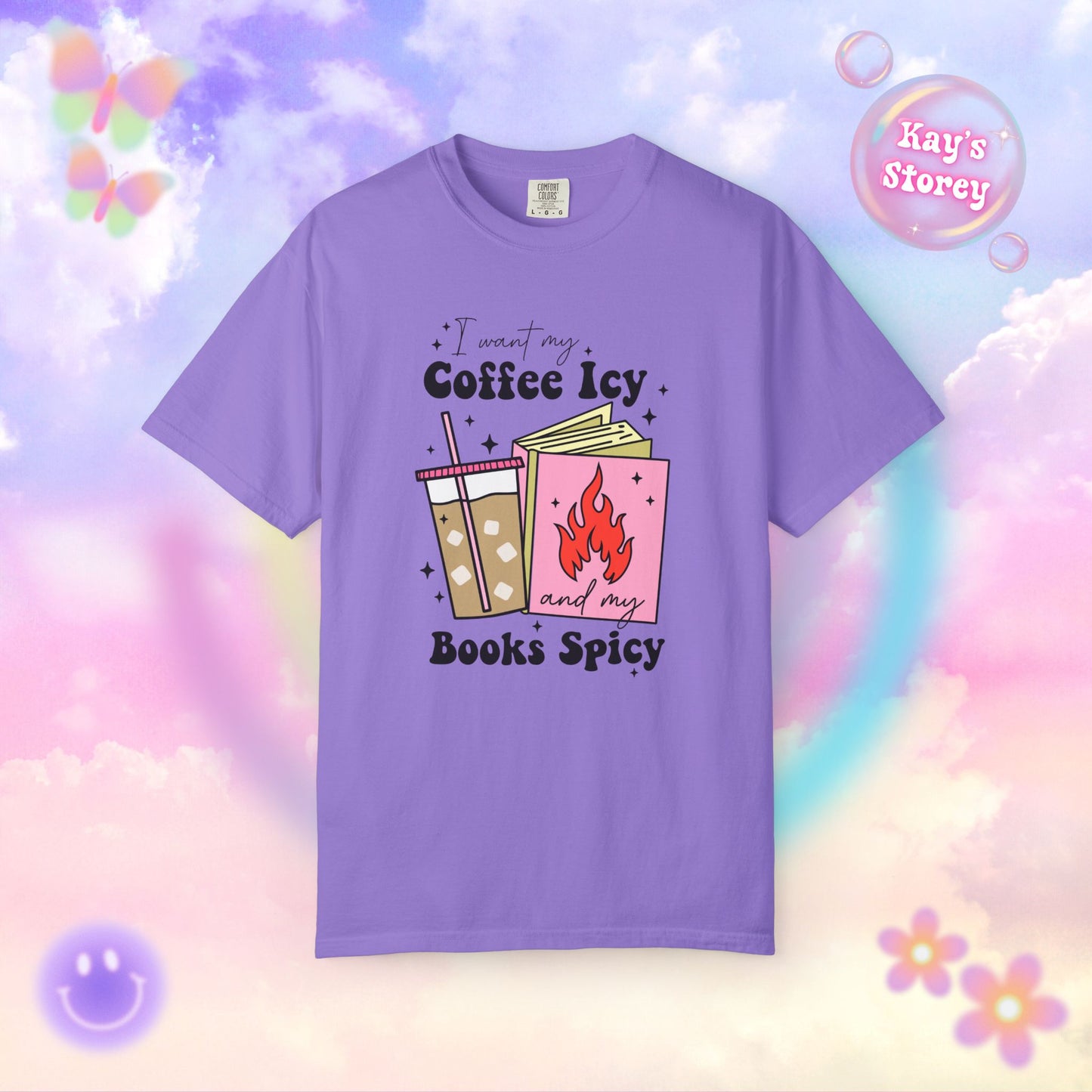 Coffee Icy Books Spicy Comfort Colors T-Shirt