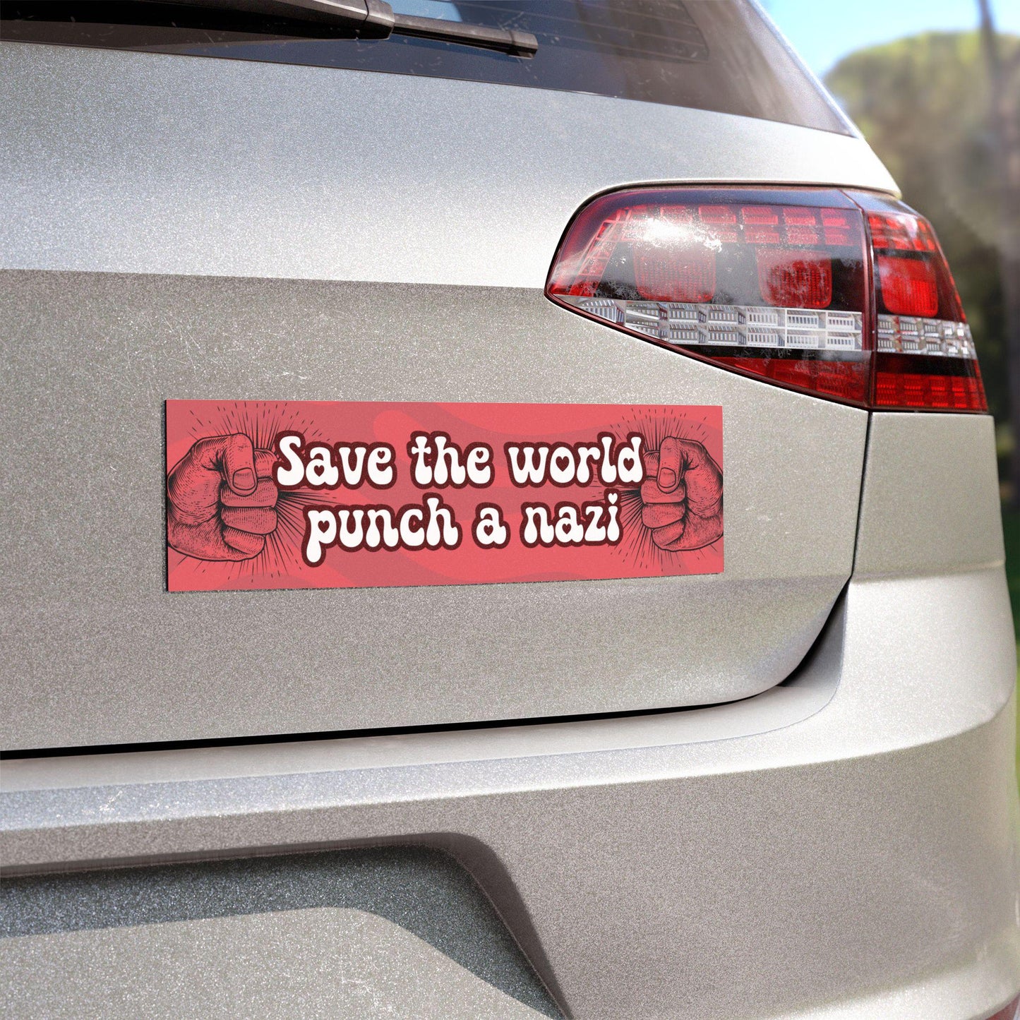 Save the World Car Magnet