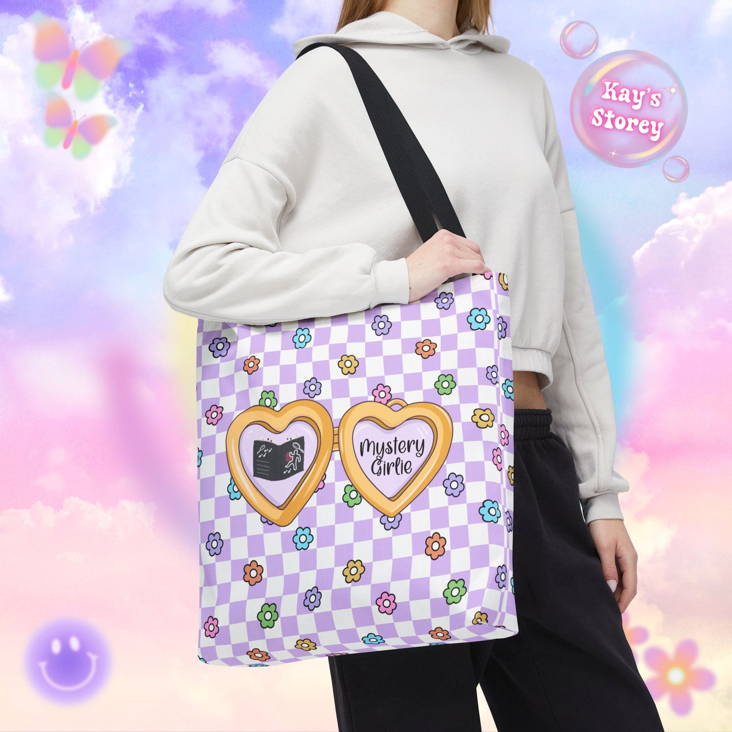 Purple Mystery Girlie Tote Bag