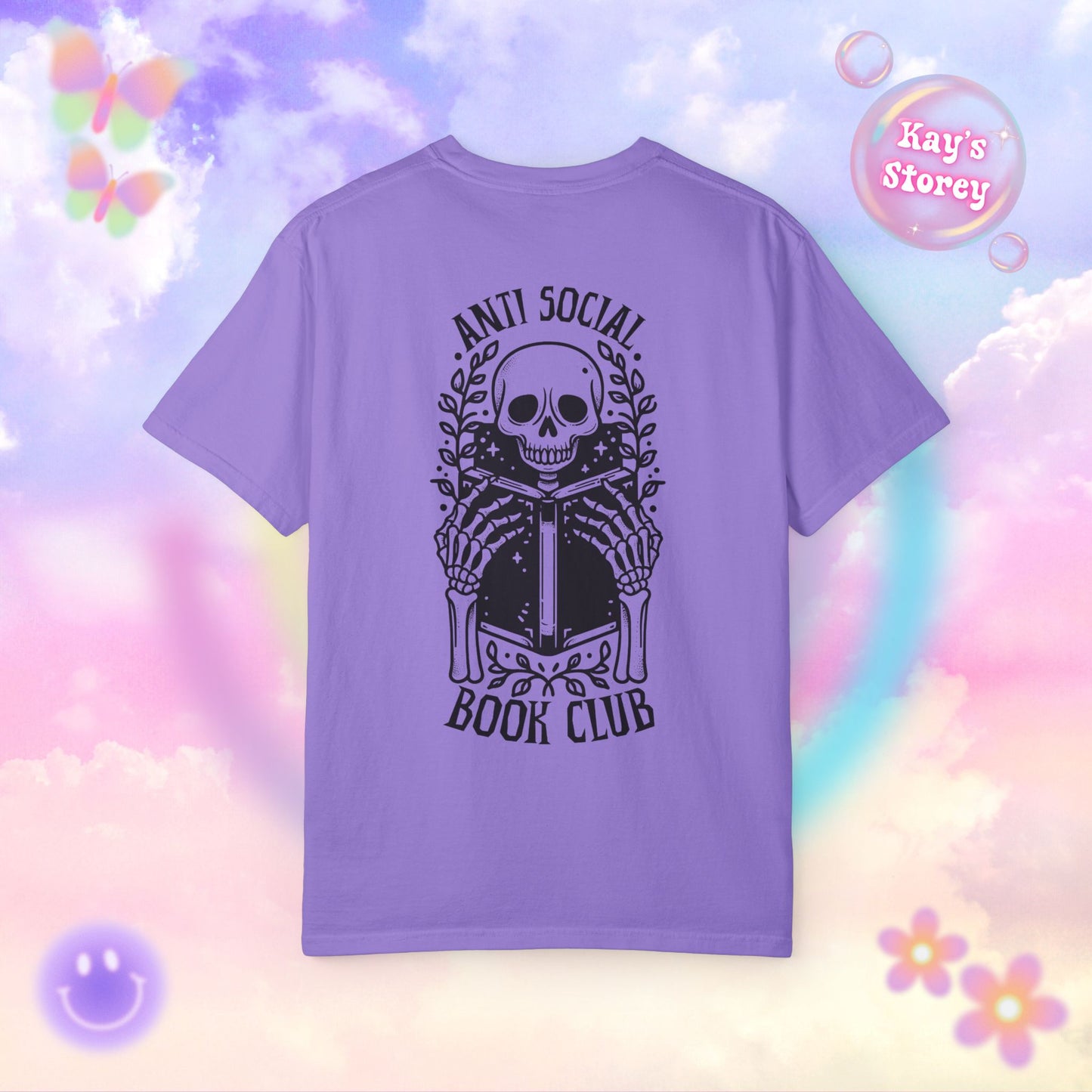 Skeleton Anti Social Comfort Colors T-Shirt