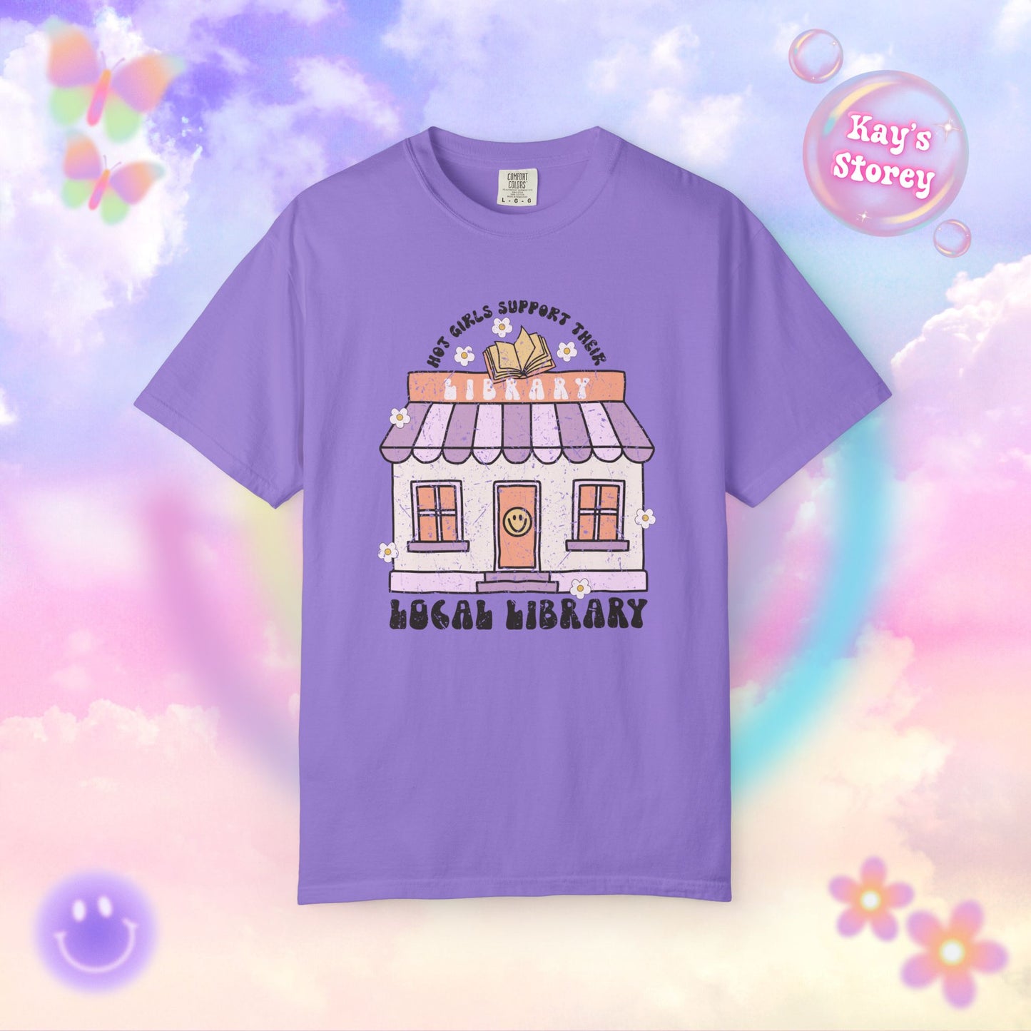 Hot Girls Support Their Local Library Comfort Colors T-Shirt
