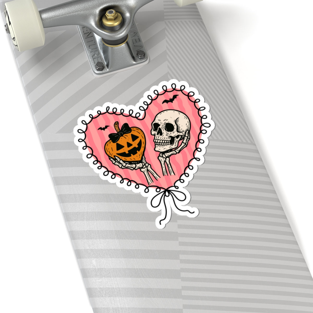 Halloween Love Sticker - Kiss-Cut Stickers, Halloween Sticker, Cute Skeleton Design, Spooky Sticker, Decorative Sticker for Journals