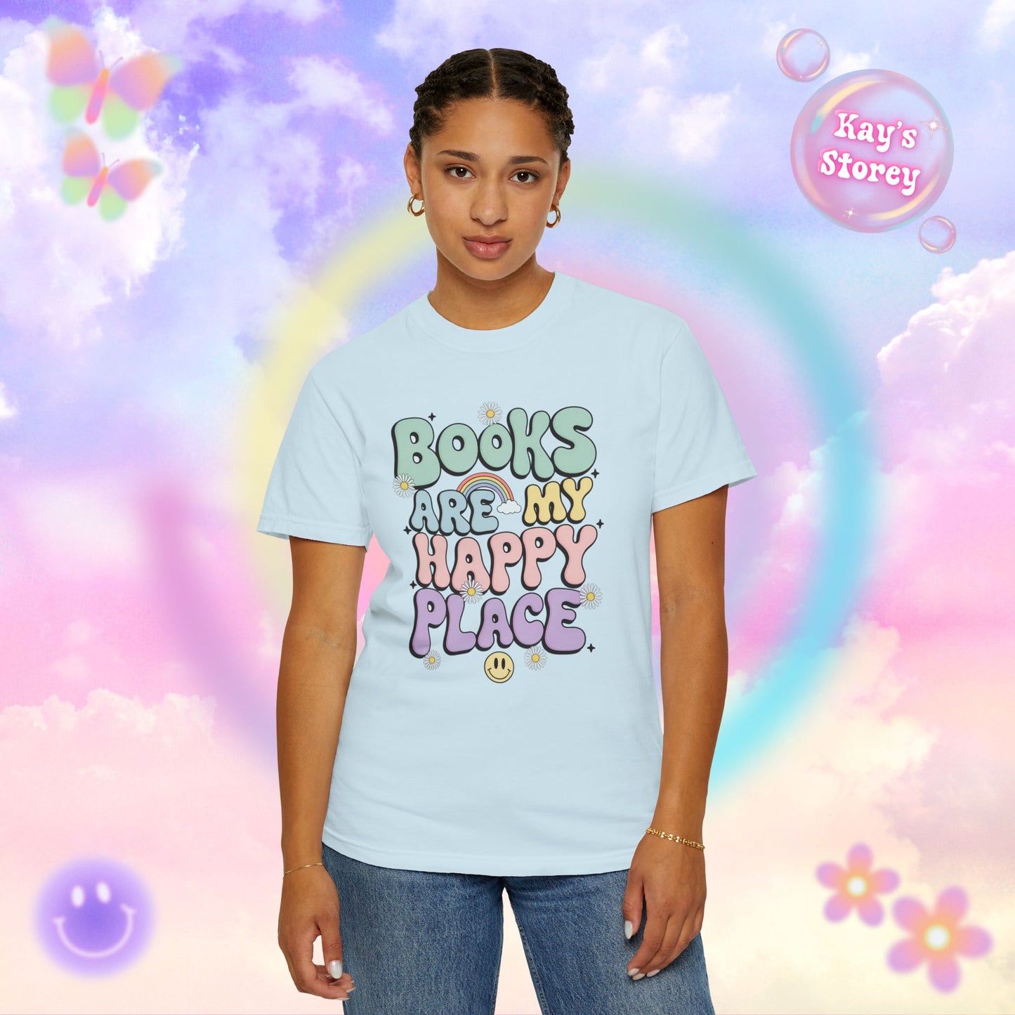 Books Are My Happy Place Comfort Colors T-Shirt