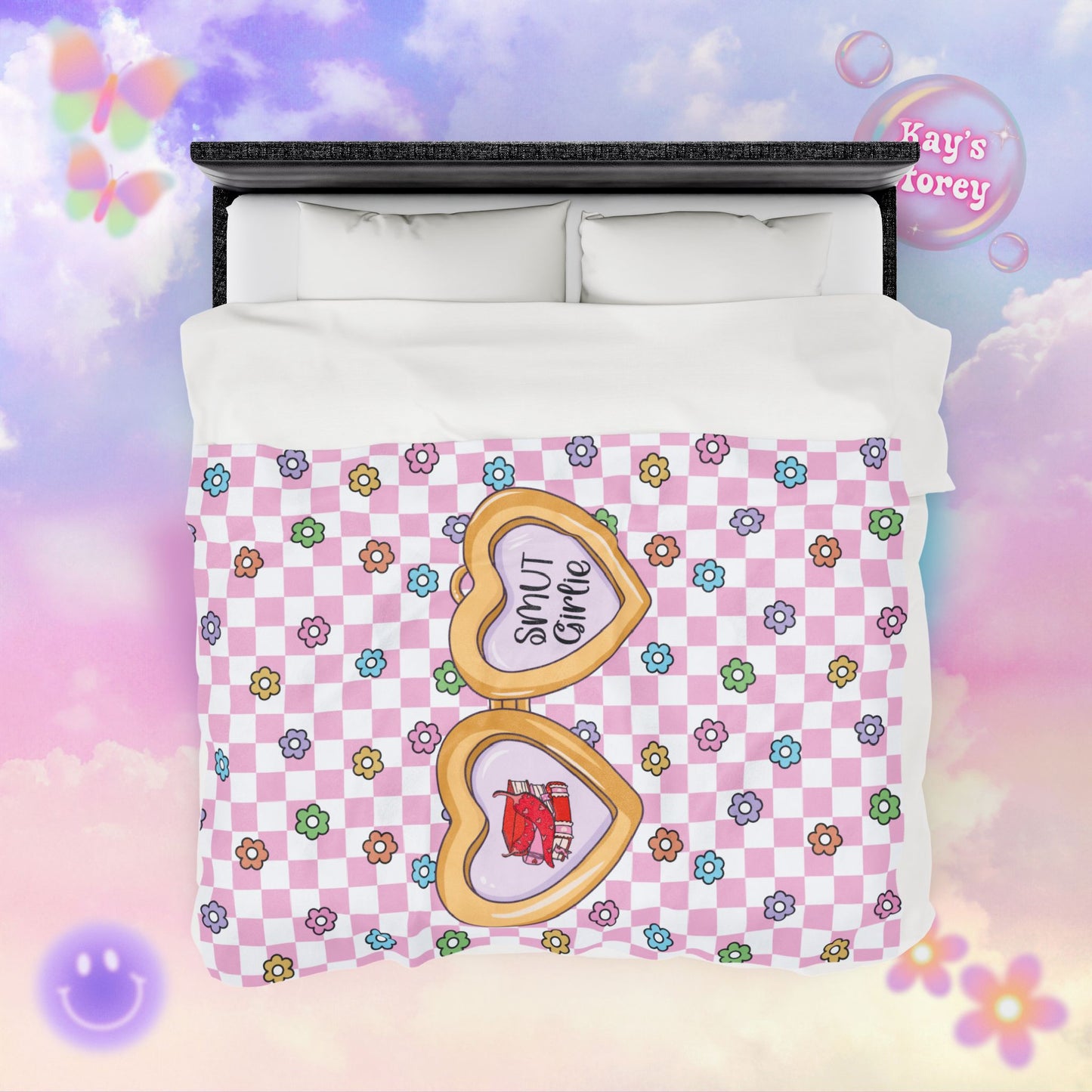 Pink Smut Girlie Velveteen Plush Blanket