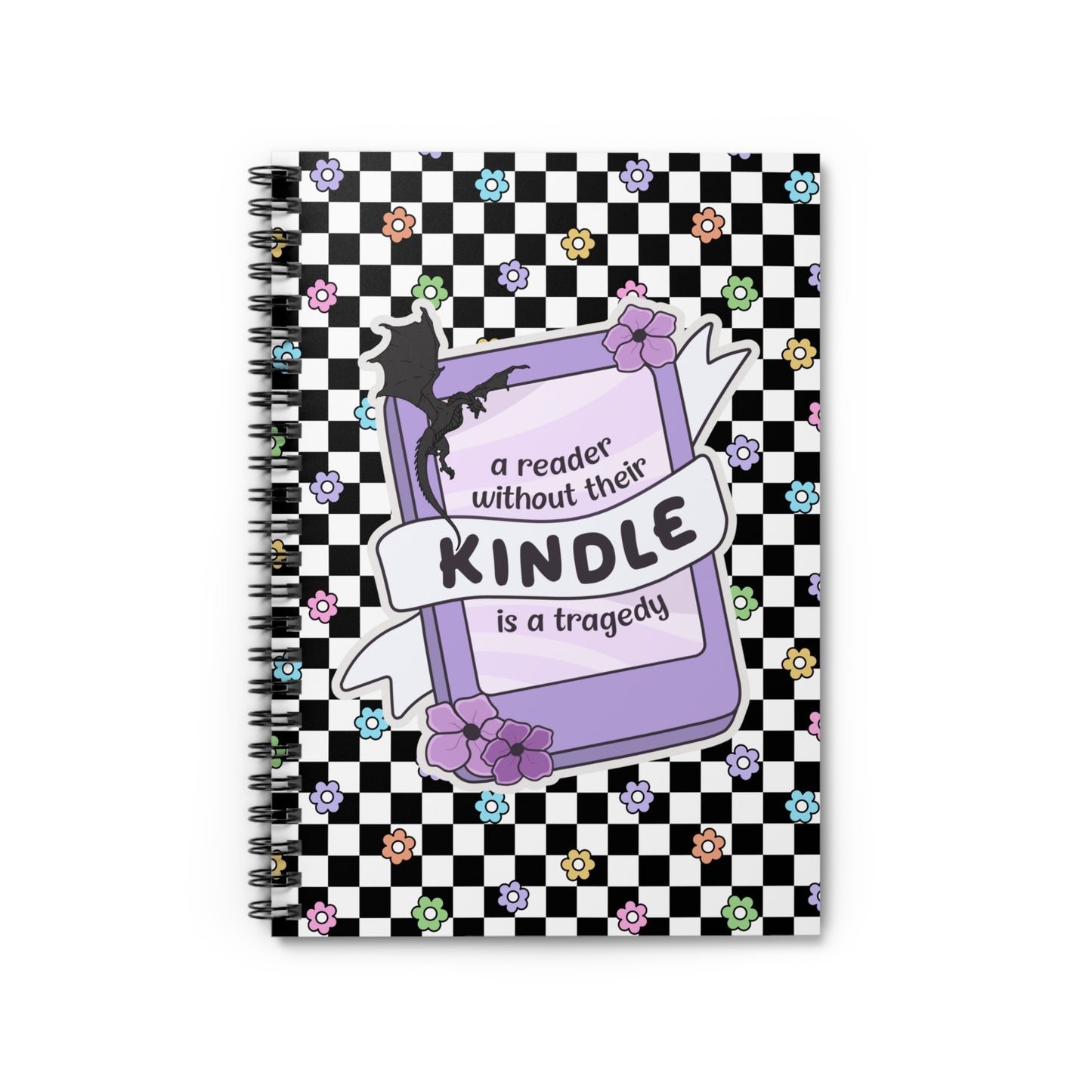 Reader Without Their Kindle Spiral Notebook - Ruled Line