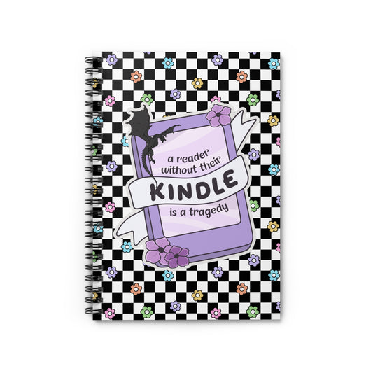Reader Without Their Kindle Spiral Notebook - Ruled Line