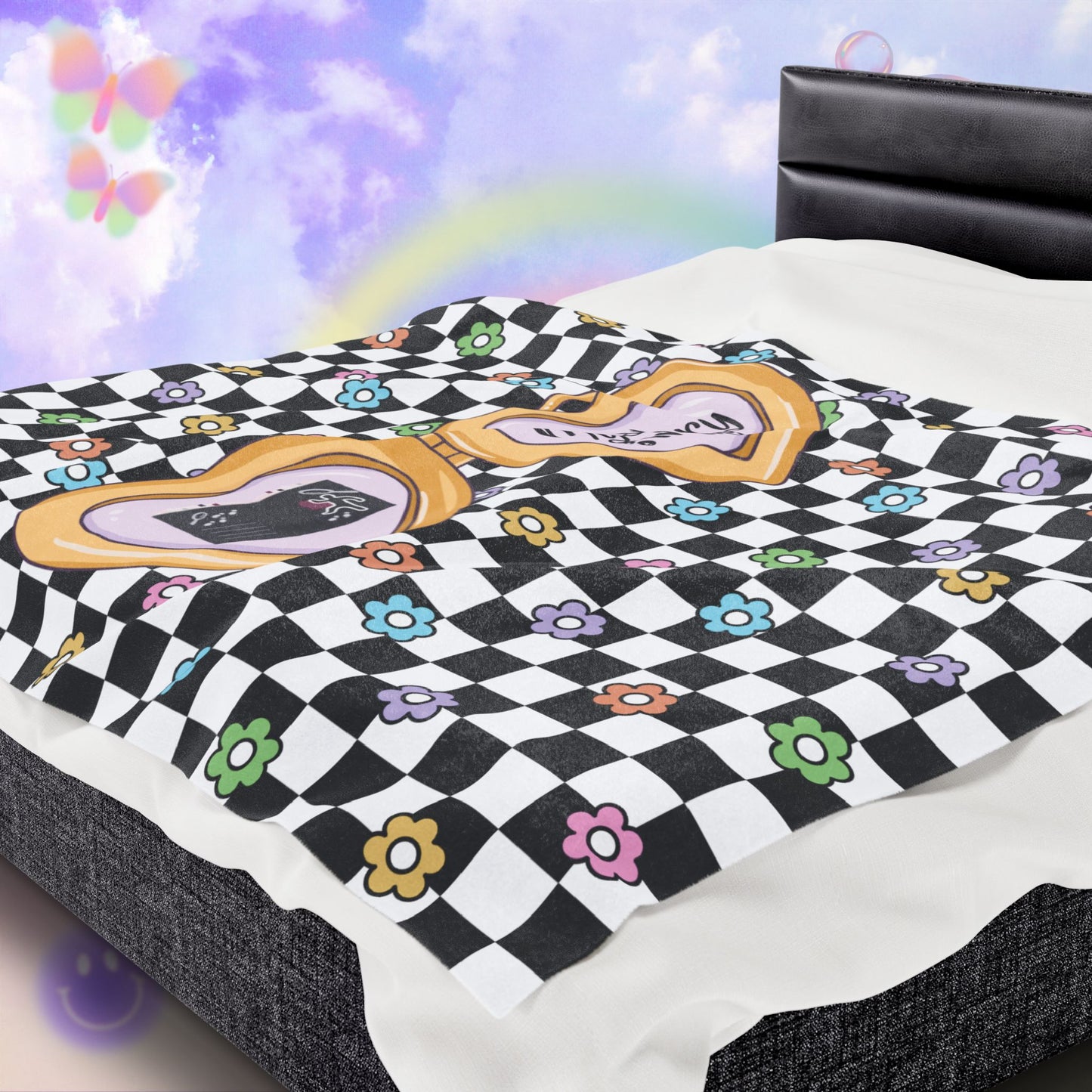 Mystery Girlie Velveteen Plush Blanket
