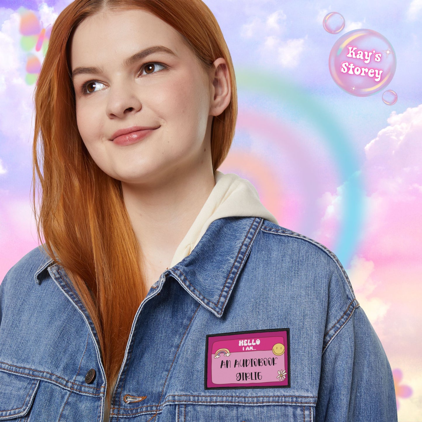 Audiobook Girlie Iron-On Patch