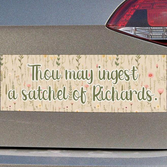 Ingest a Satchel of Richards Car Magnet
