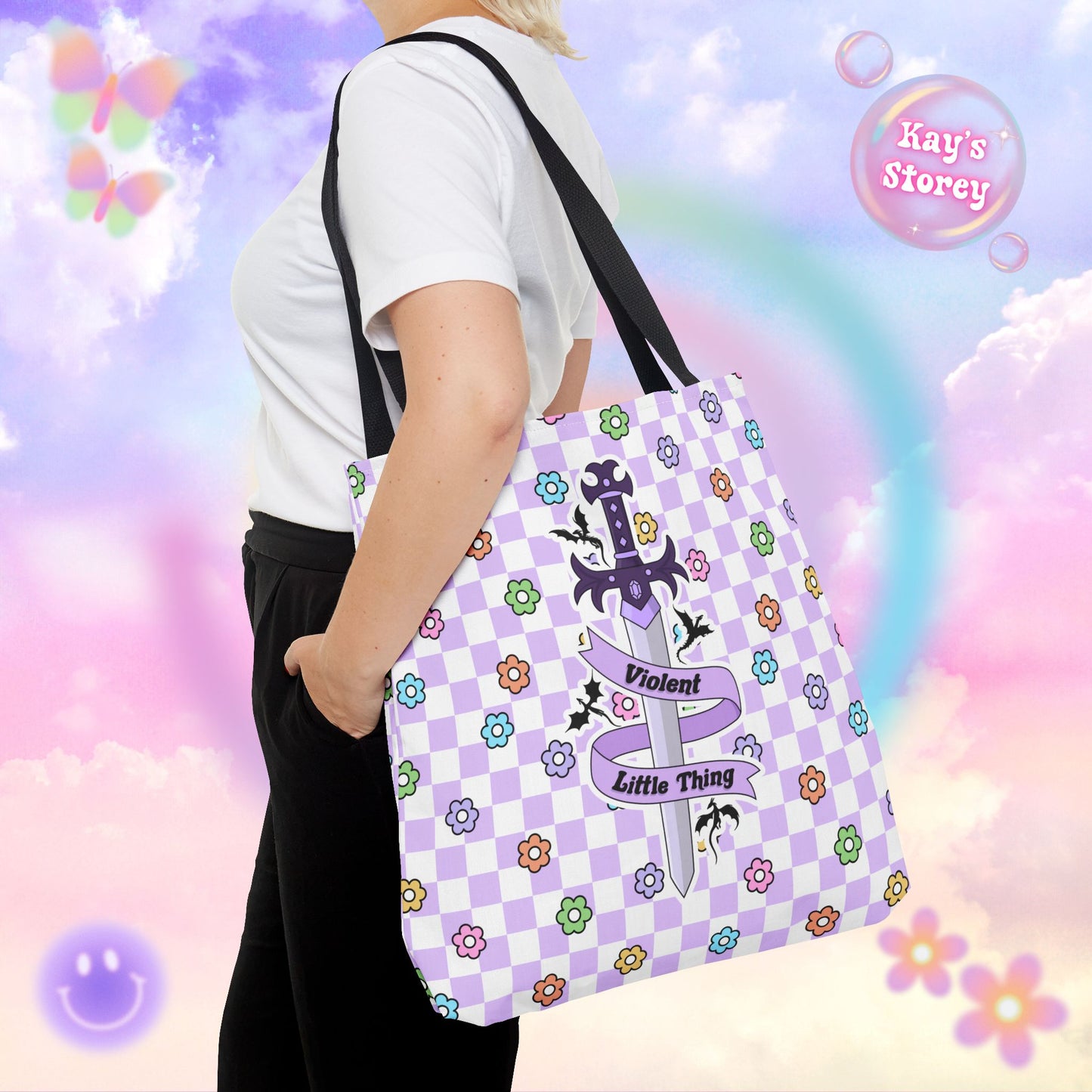Purple Violent Little Thing Tote Bag