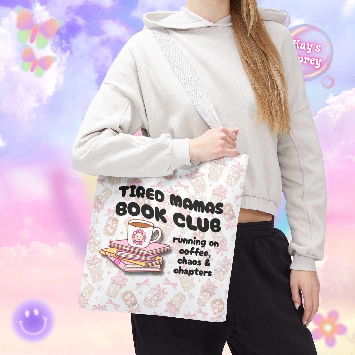 Tired Mamas Book Club Tote Bag