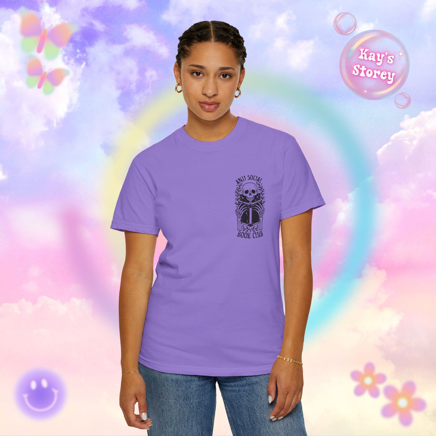 Skeleton Anti Social Comfort Colors T-Shirt