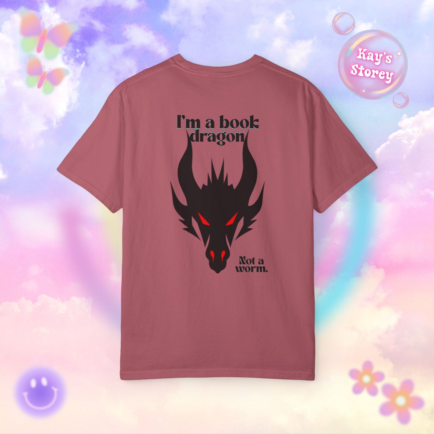 Book Dragon Red Comfort Colors T-Shirt