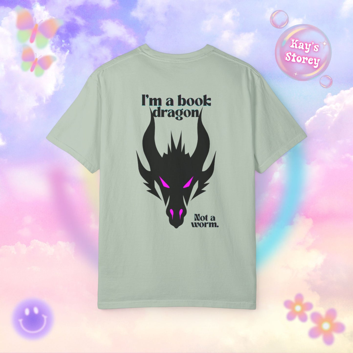 Book Dragon Pink Comfort Colors T-Shirt