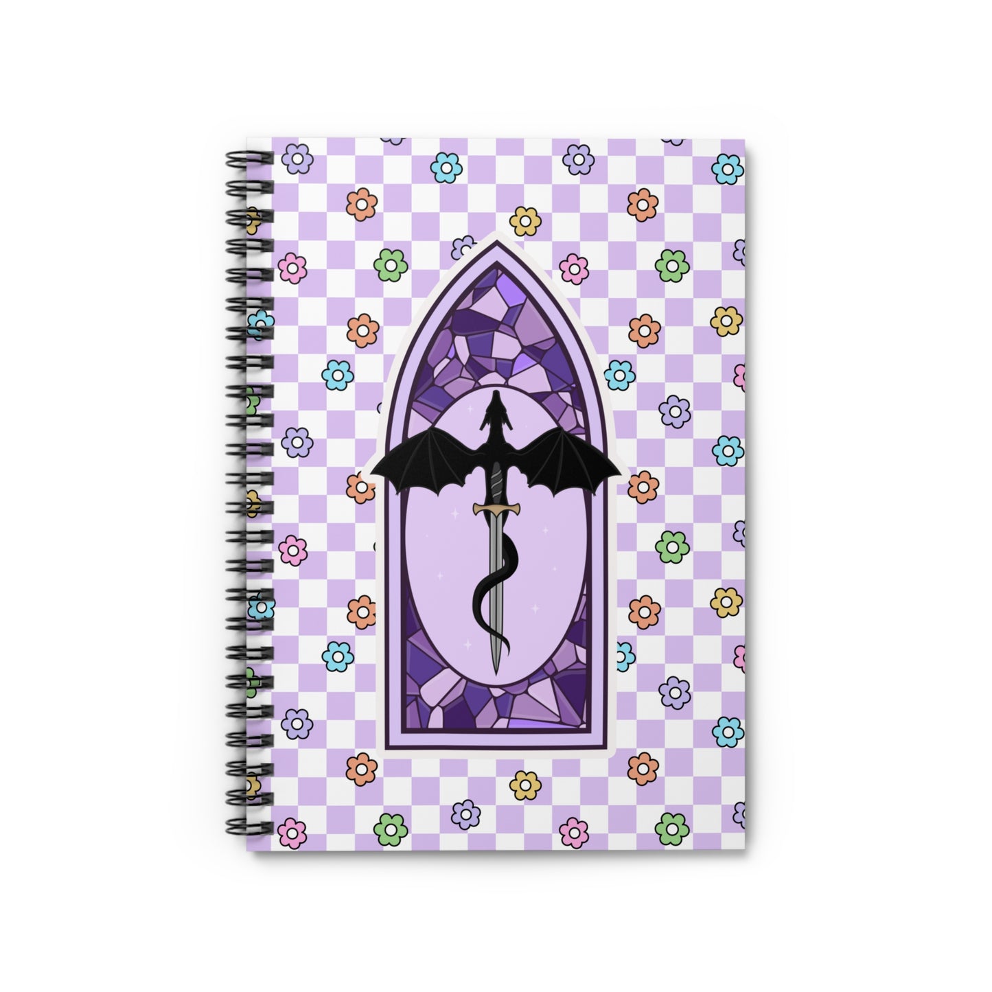 Purple Romantasy Spiral Notebook - Ruled Line