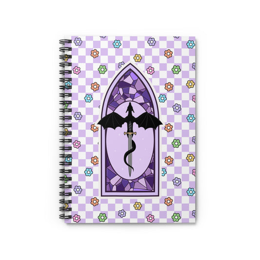 Purple Romantasy Spiral Notebook - Ruled Line