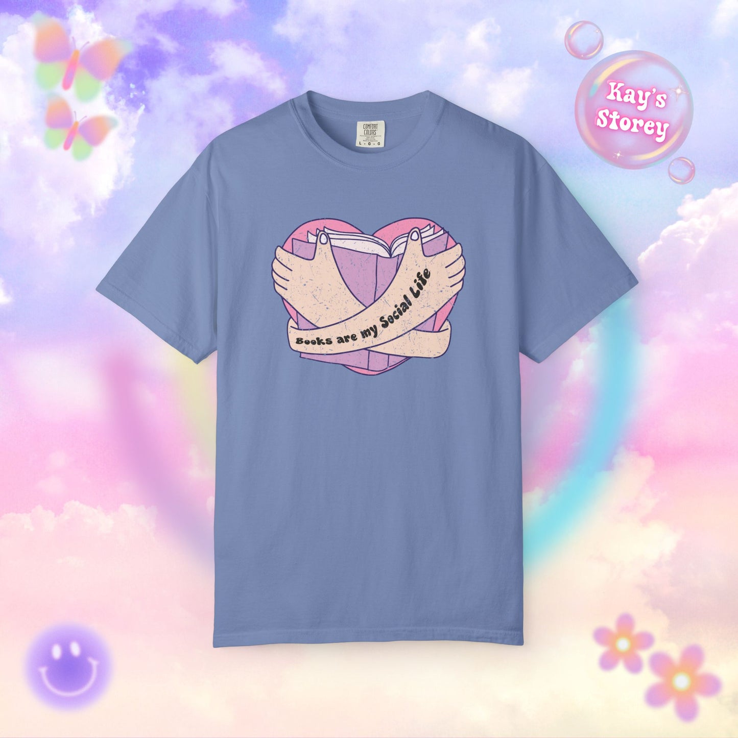 Books Are My Social Life Comfort Colors T-Shirt