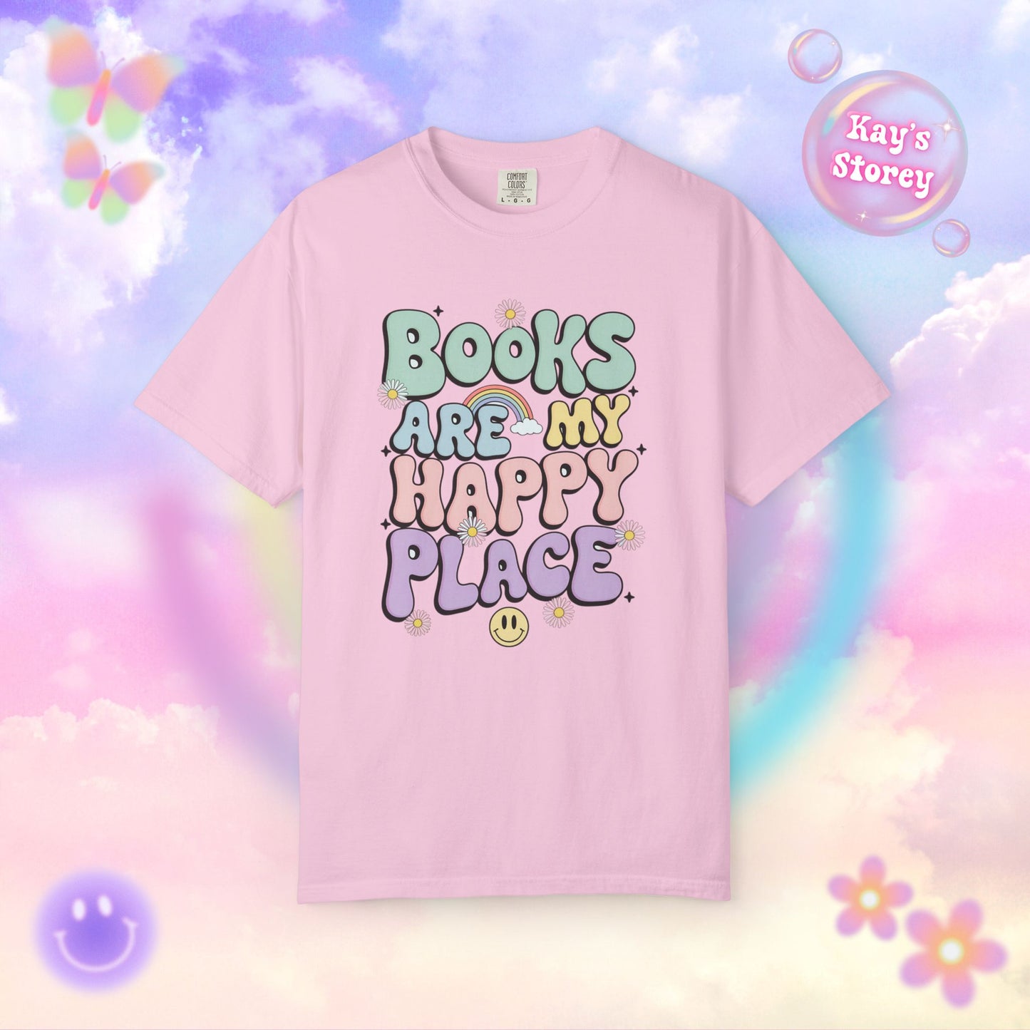 Books Are My Happy Place Comfort Colors T-Shirt