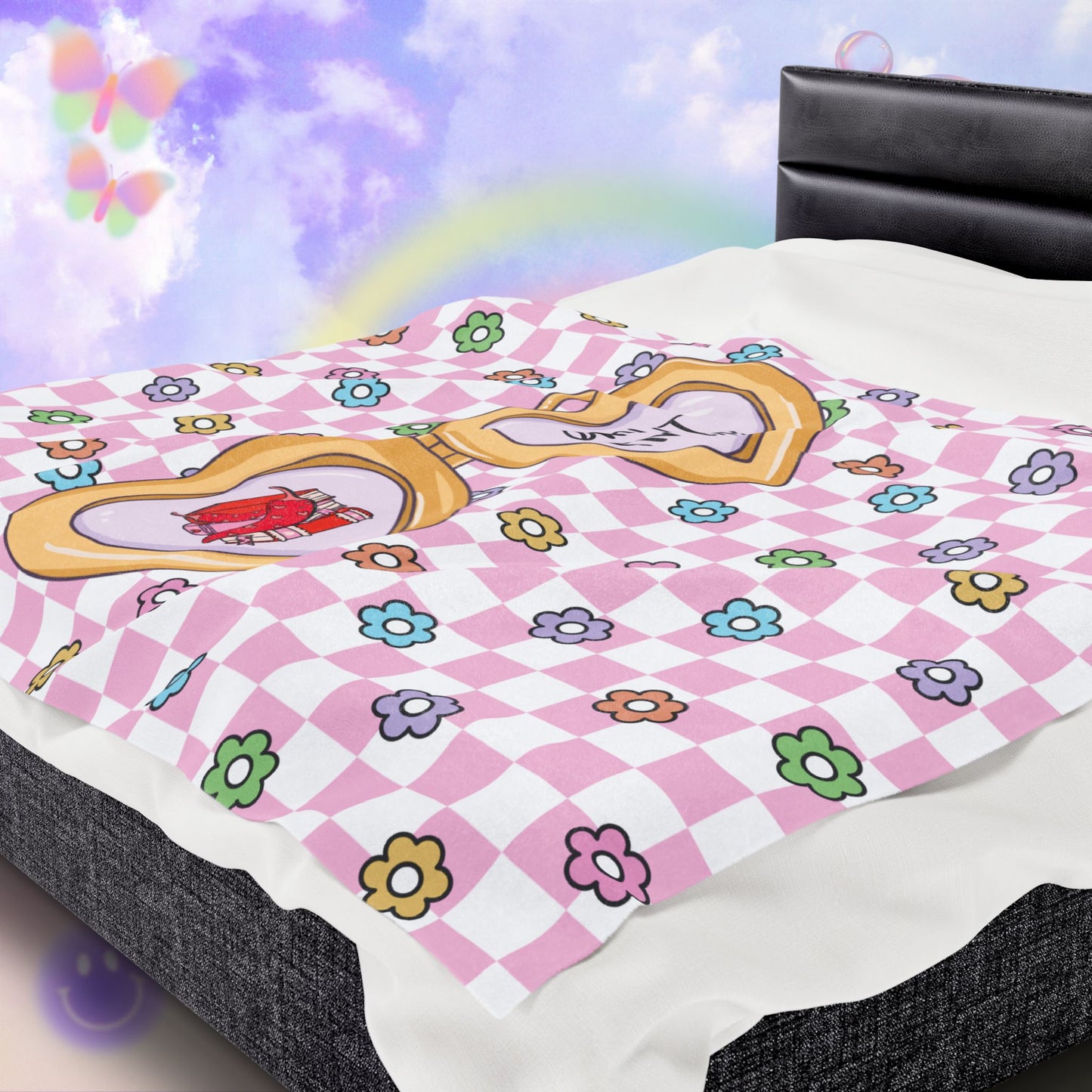 Pink Smut Girlie Velveteen Plush Blanket